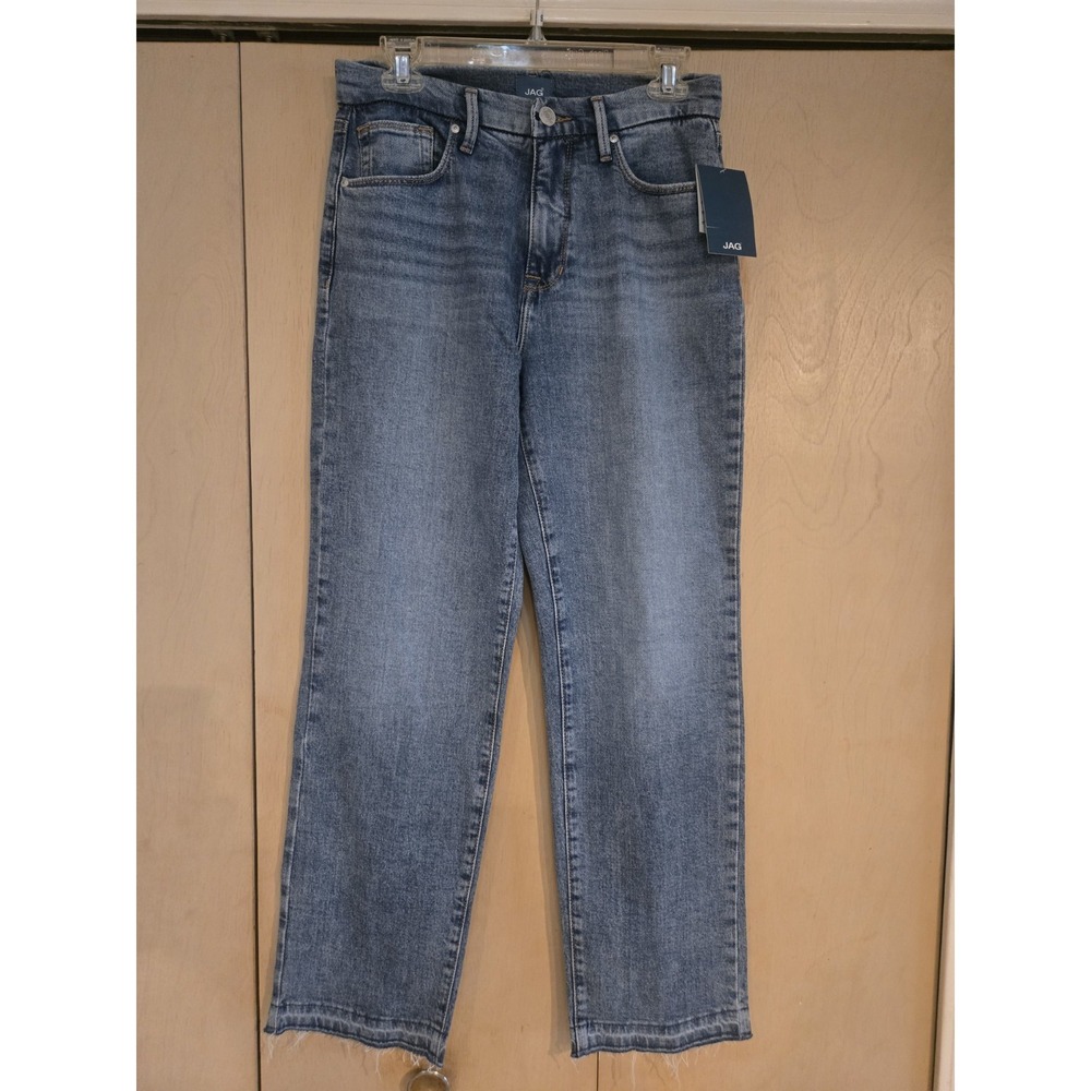 JAG Rachel Jeans Womens 2 High‎ Rise Relaxed Tapered Leg NWT 29 Raw Hem Blue